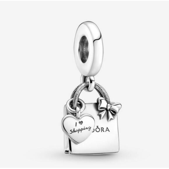 Pandora Jewelry - Authentic Pandora Shopping Bag 925 Silver Dangle Bracelet Charm I Love Shopping